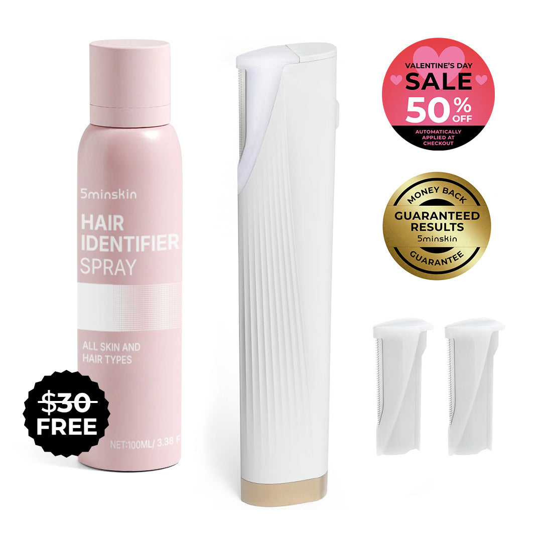 5MINSKIN ELECTRIC DERMAPLANING TOOL + FREE HAIR IDENTIFIER SPRAY - 50% OFF  VALENTINE'S DAY SALE